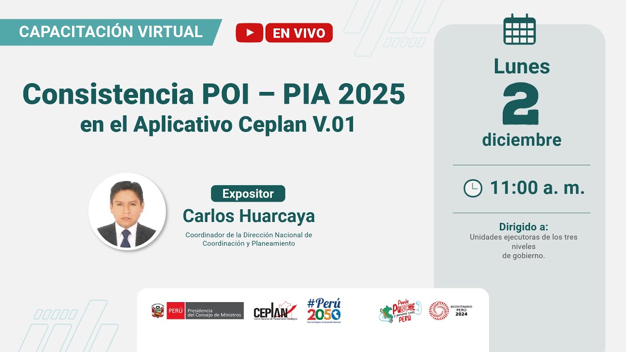 Consistencia POI-PIA en el Aplicativo Ceplan V.01