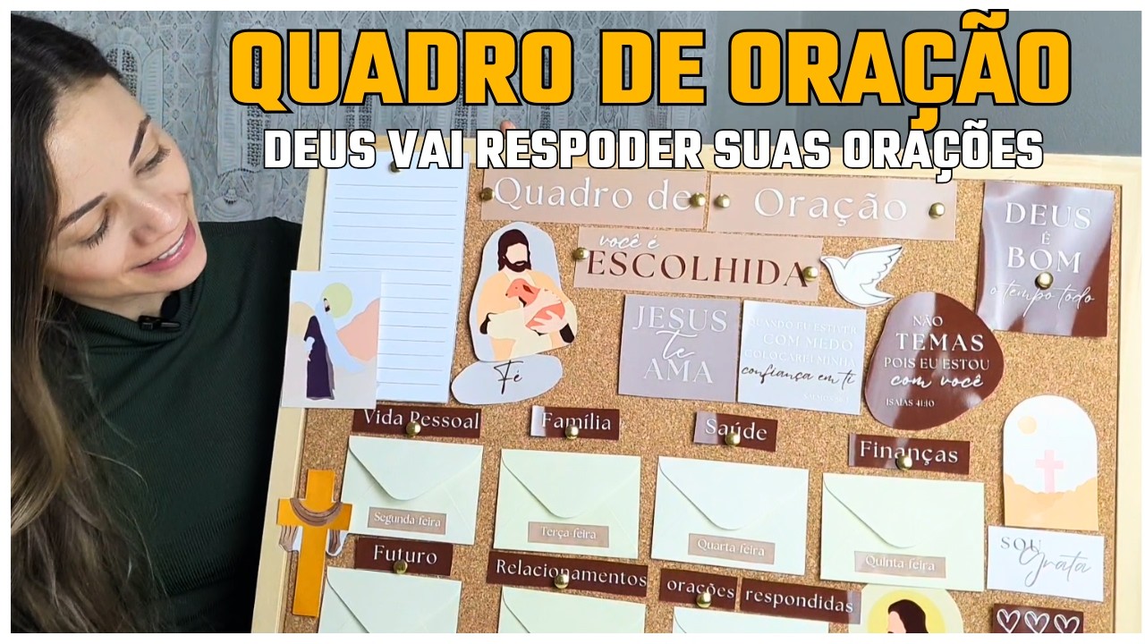 Crie Seu QUADRO DE ORAÇÃO (Passo a Passo) | Organize Sua Fé e Veja DEUS Agir! #prayerboard #diy