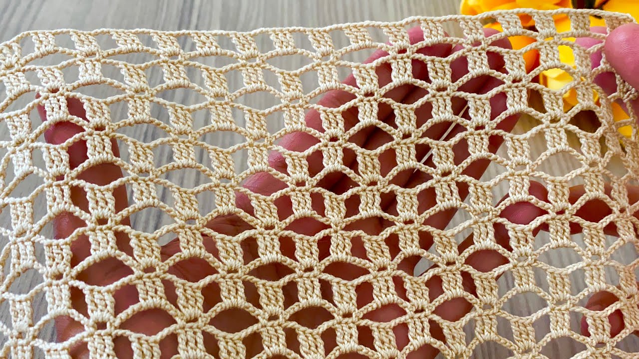 THE MOST BEAUTIFUL Easiest Crochet Fishnet Blouse, Tunic, Sweater, Runner Pattern