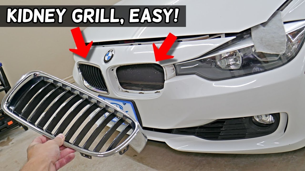 BMW FRONT GRILL BUMPER KIDNEY REMOVAL REPLACEMENT BMW F30 F31 328i 320i 335i 316i 318i 316d 318d 320