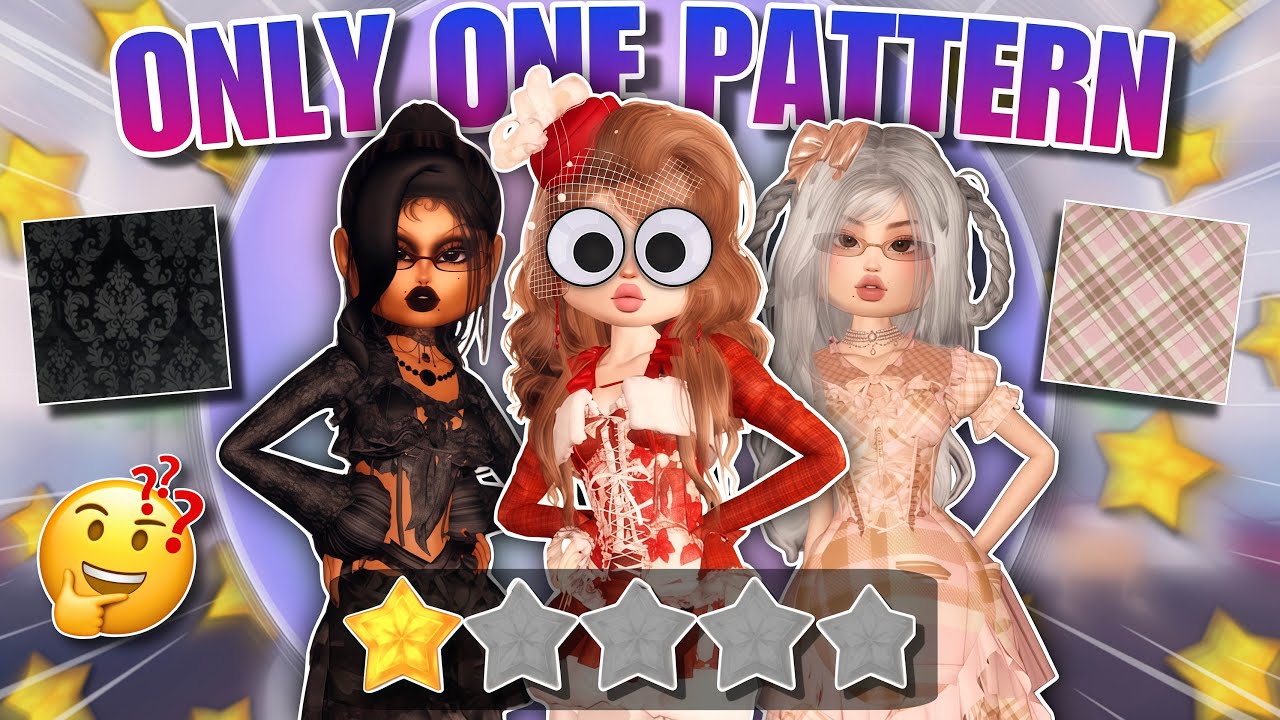 ONLY Using *ONE PATTERN* On EVERYTHING In Dress To Impress!! (Roblox)
