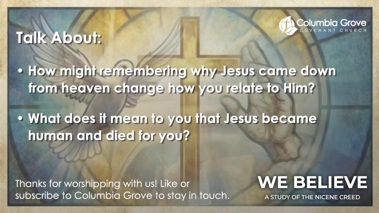 February 15 Worship Service - For Us and For Our Salvation