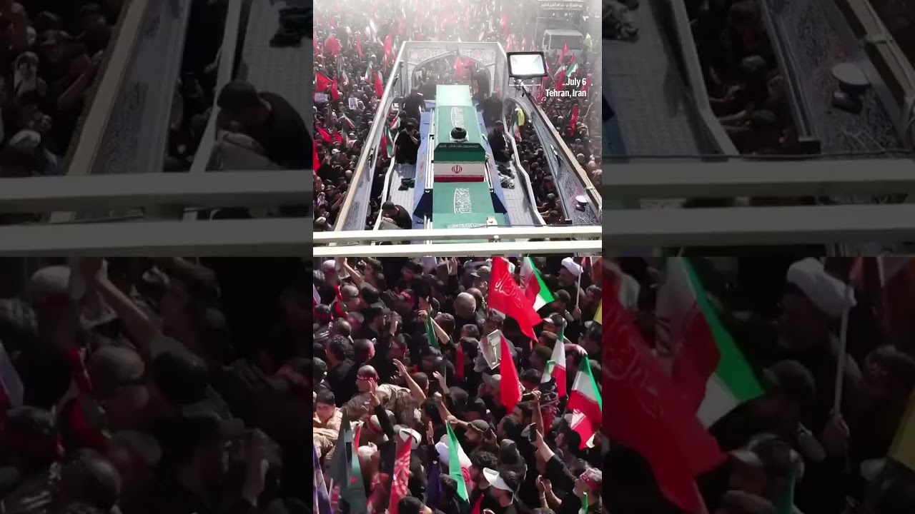 Coffin of Iran's Supreme Leader Ayatollah Khamenei paraded through Tehran