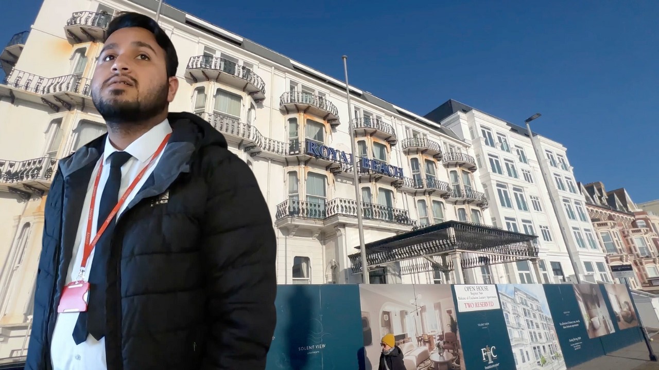 MIGRANTS STILL LIVE AT THE ROYAL BEACH HOTEL IN SOUTHSEA! 👀🤔🇬🇧