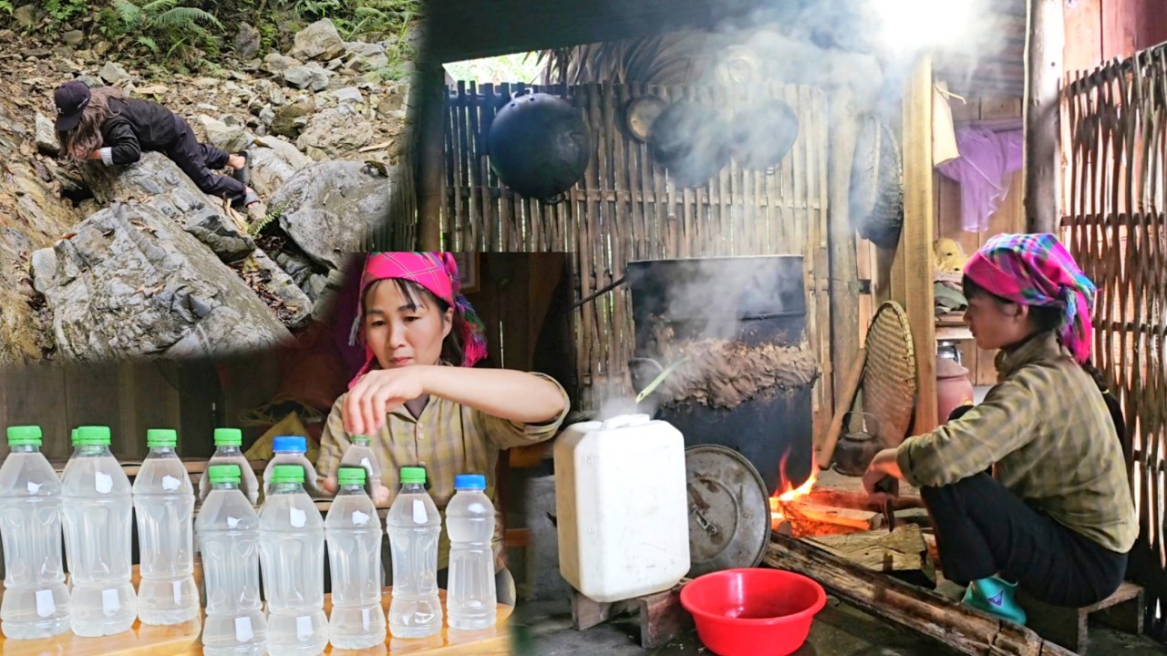 A single mother makes cassava wine to sell, and a stranger is having health problems.