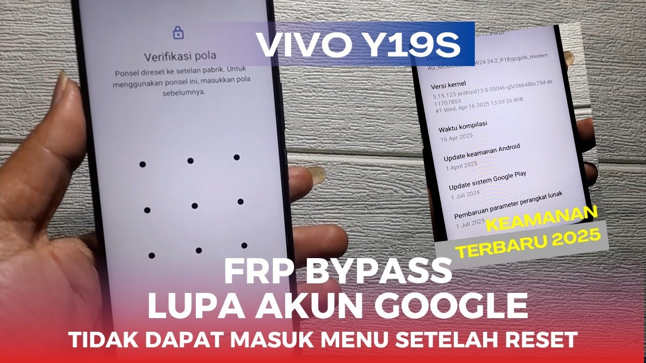 Cara Mengatasi Lupa Akun Google Vivo Y19s Update Keamanan Terbaru || FRP BYPASS‼️