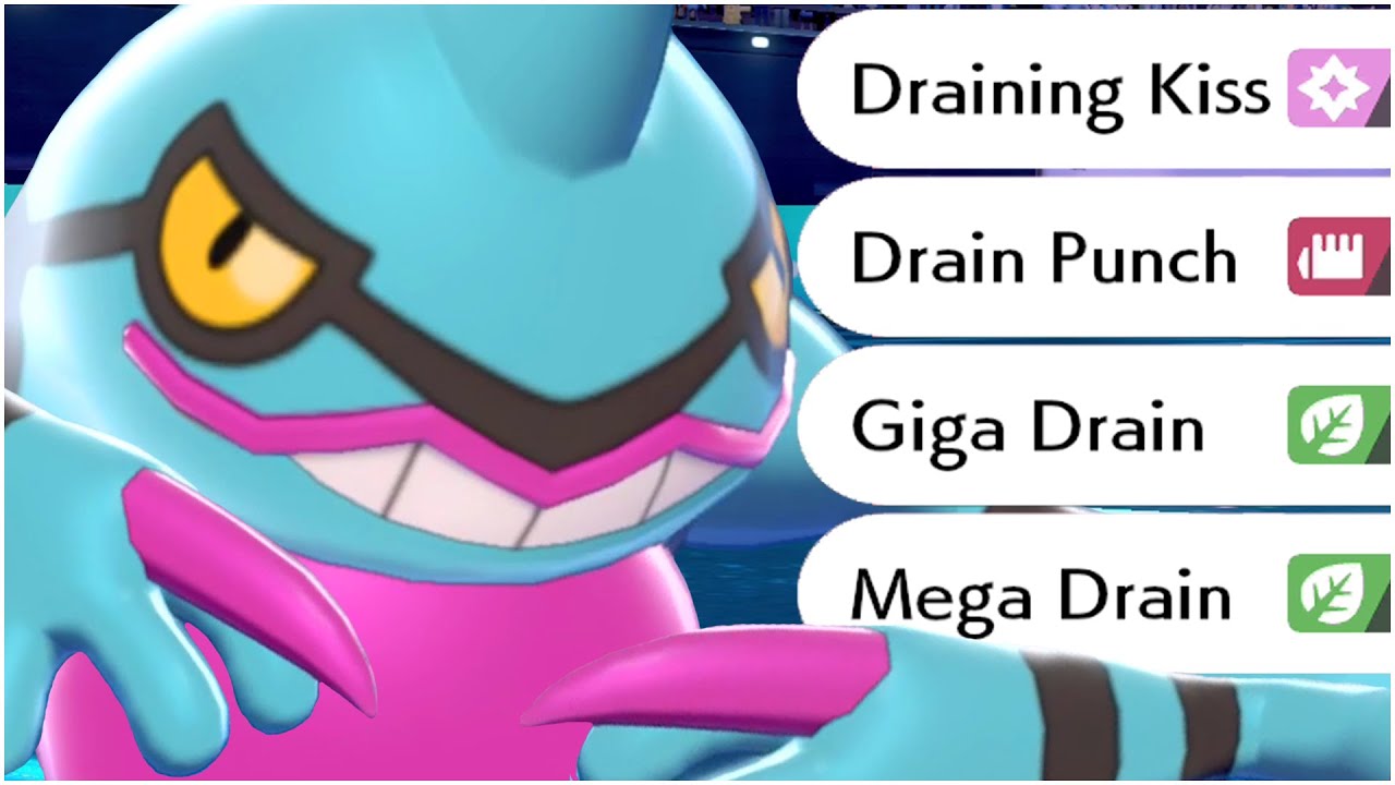FULL DRAIN MOVES POKEMON TEAM! Drain Punch, Draining Kiss, Giga Drain, Mega Drain