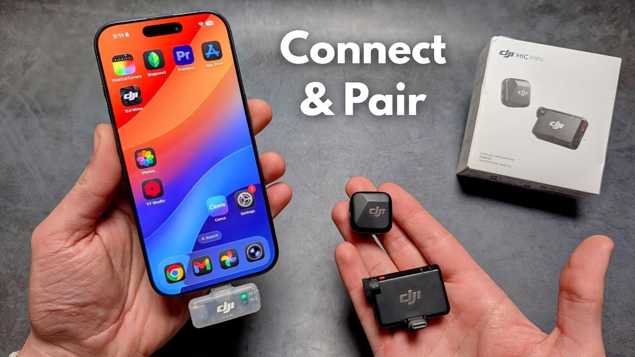 DJI Mic Mini — Как подключить и сопрячь с iPhone — 3 разных способа