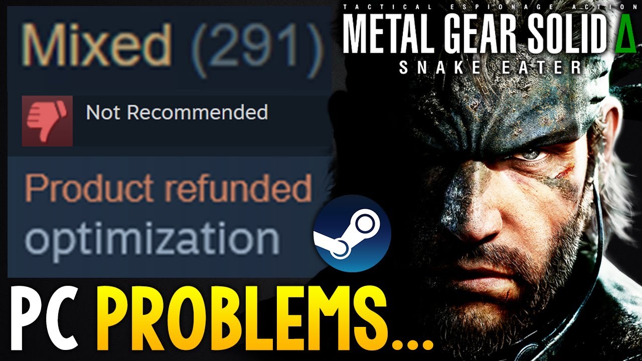 Metal Gear Solid &Delta; Snake Eater MIXED Steam Reviews - PC Problems Reported, Crashing, Low FPS + More