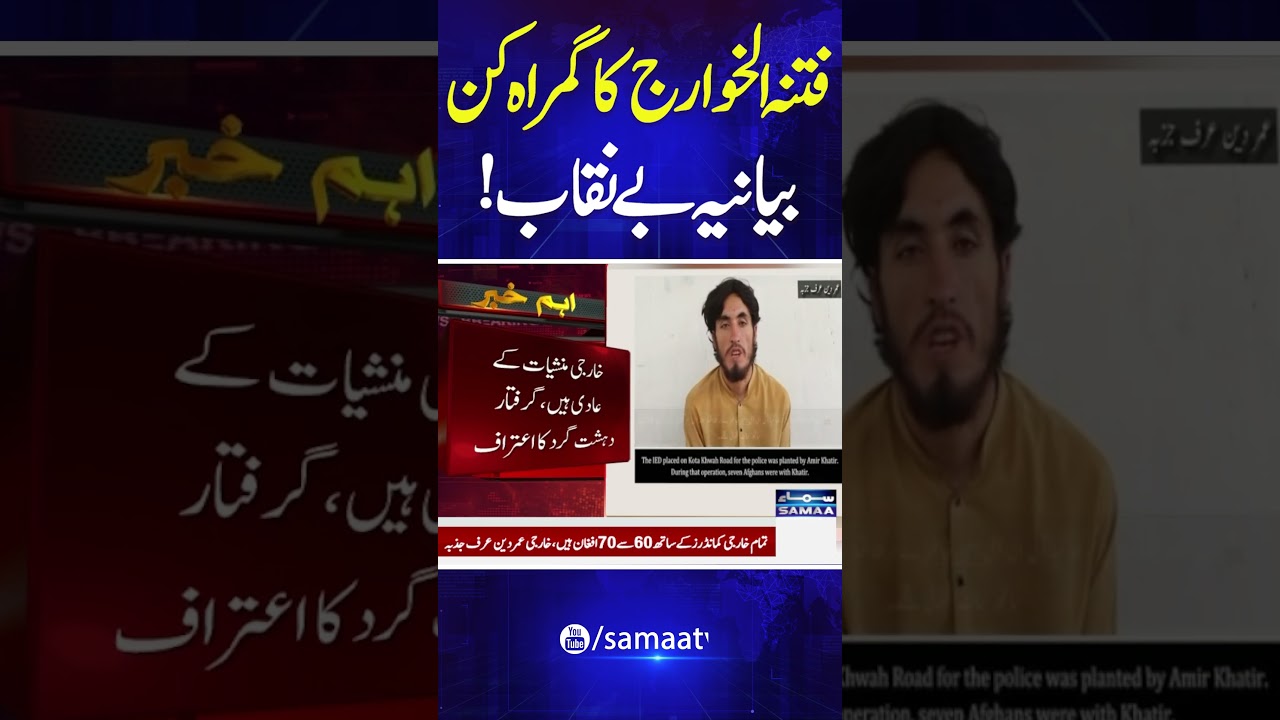 Arrested Khwarij Makes Confessional Statement, Exposes Terror Network Links | Shocking Revelations