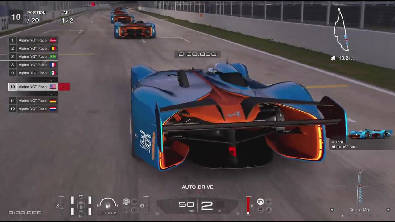 Gran Turismo 7 - Daily Marathon Race - Circuit Gilles Villeneuve - Alpine VGT Race - GT7 - PS5