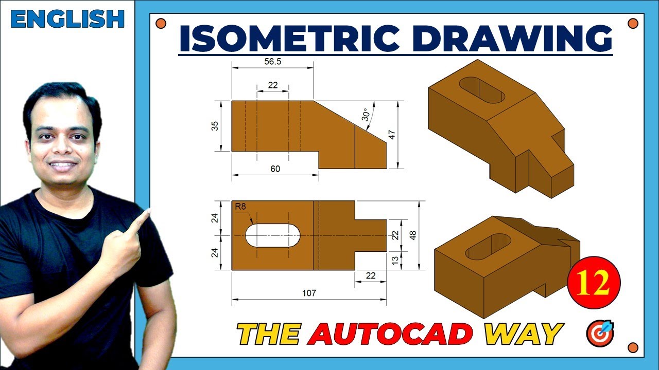 Изометрические виды | Задача 12 | Пошаговое объяснение метода AutoCAD + вручную!🔥