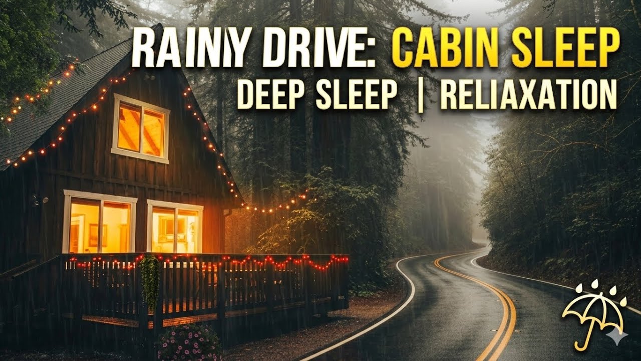 ASMR Rain Rainy Evening at a Warm Cabin-#雨音 #rainfall #raining
