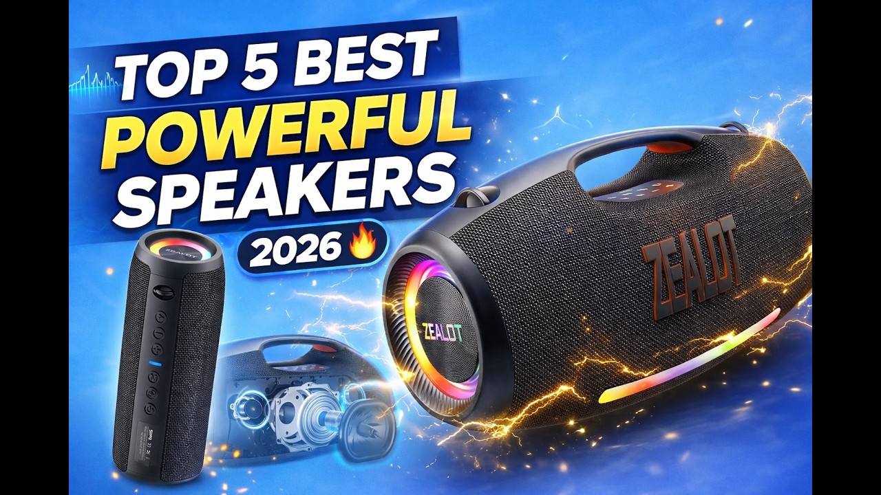 Top 5 Best Powerful Bluetooth Speakers 2026 Waterproof Deep Bass Portable Speakers for Outdoor Party