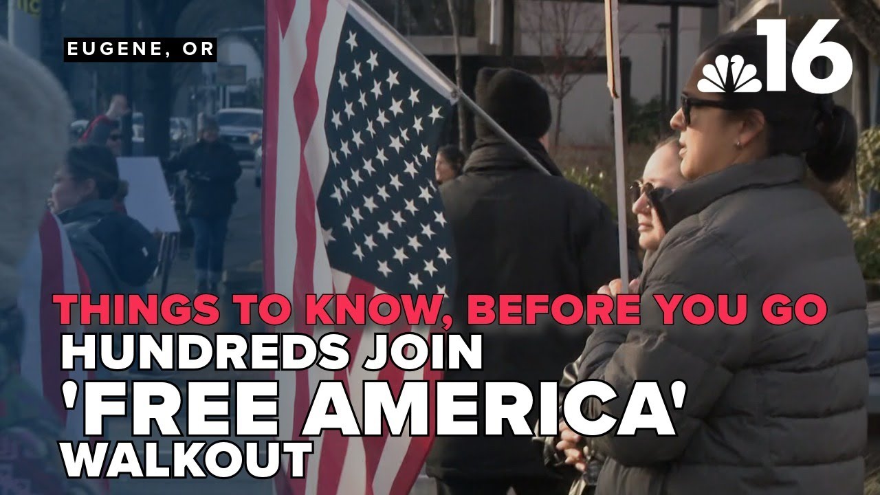 Things to know, before you go: Hundreds in Eugene walkout for 'Free America'