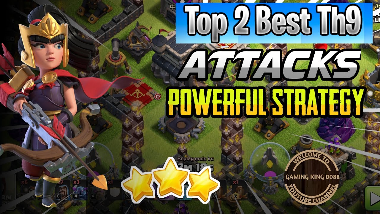 Top 2 Th9 3 Star Attack Strategy 2021 | Th9 3 star Attack 2021 | #Th9Strategy2021
