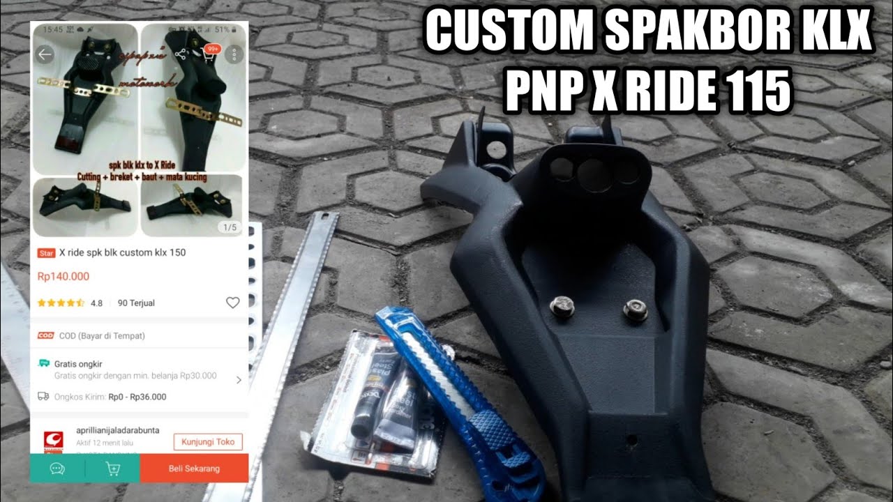 Cara Pasang Spakbor KLX Di X Ride 115
