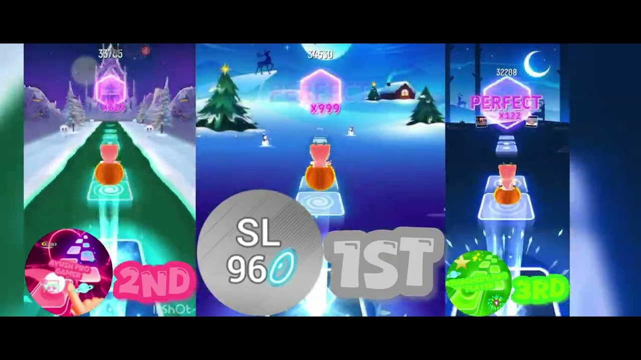 Tiles Hop: EDM Rush: aespa - Whiplash | Me vs @Ayushplaystileshop vs @SL96w 