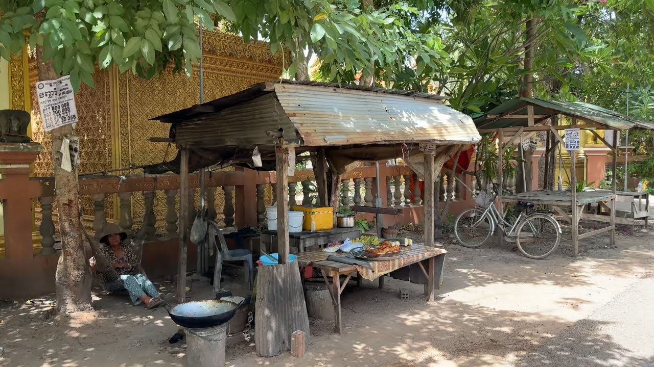 Local Village Street Food in Pursat Province, Cambodia