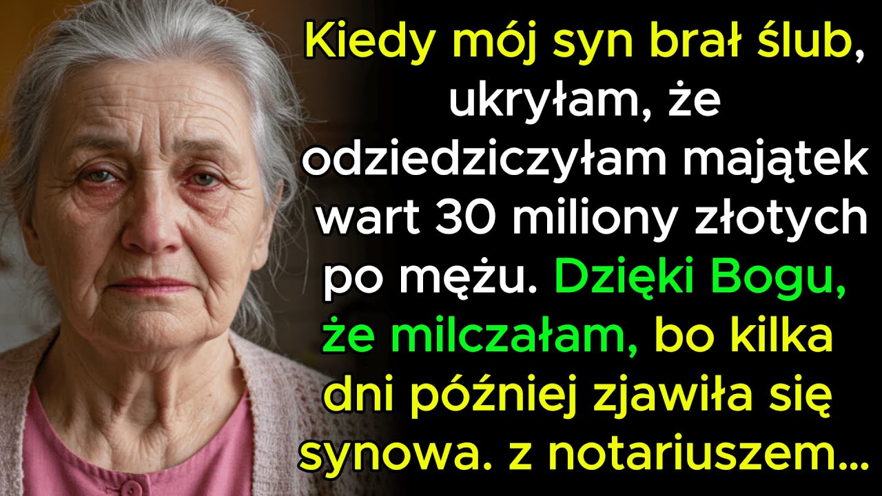 Kiedy mój syn brał ślub, nie powiedziałam, że odziedziczyłam 30 milionów złotych… prawdziwe historie