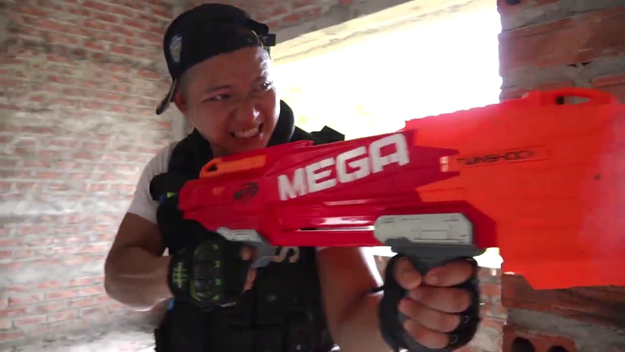 LTT Nerf Mod : 1 Hour Nerf Guns Match MEGA & Nerf N-Strike
