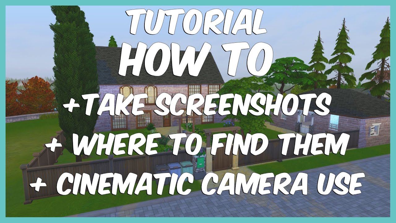 CINEMATIC CAMERA AND SCREENSHOT TUTORIAL 2020 (The Sims 4)