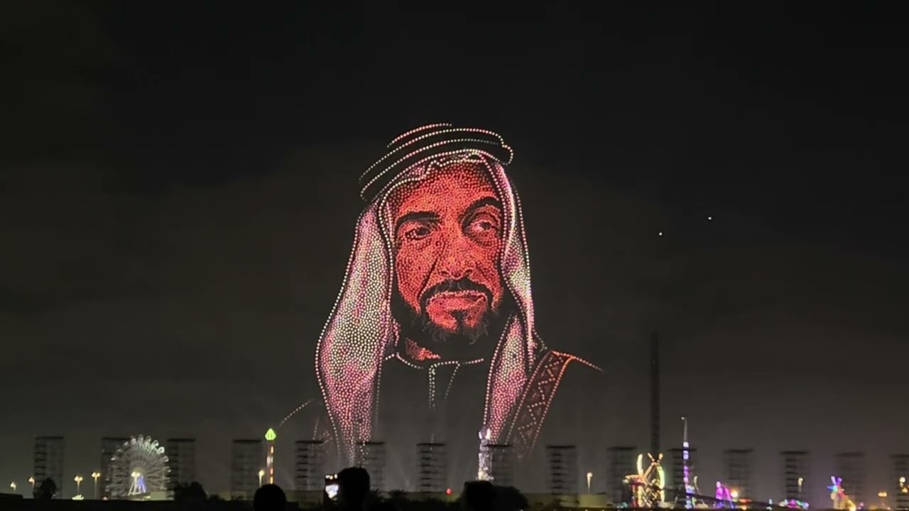 New year 2026 Drone Show #Abu Dhabi #Al wathba camp