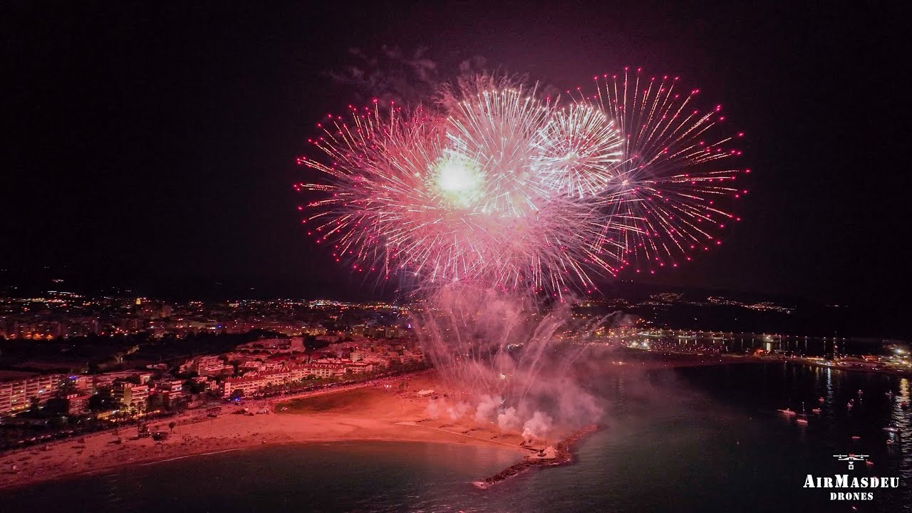 Castell de Focs de Vilanova i la Geltrú 2022 a vista de Dron