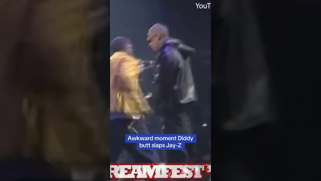 Awkward moment Diddy butt slaps Jay-Z 👀