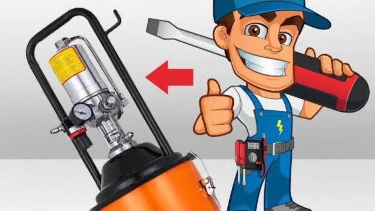 #اصلاح مشحمة اتوماتيك تعمل بالهواء repair pneumatic grease pump#