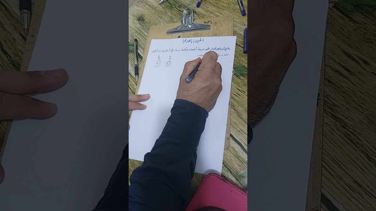 الميزان الصرفي / ألجزء الأول / للصف الثالث المتوسط