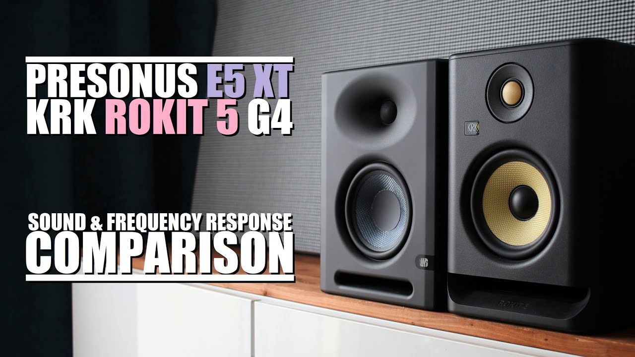 PreSonus E5 XT против KRK Rokit 5 G4 || Сравнение звука и частотных характеристик