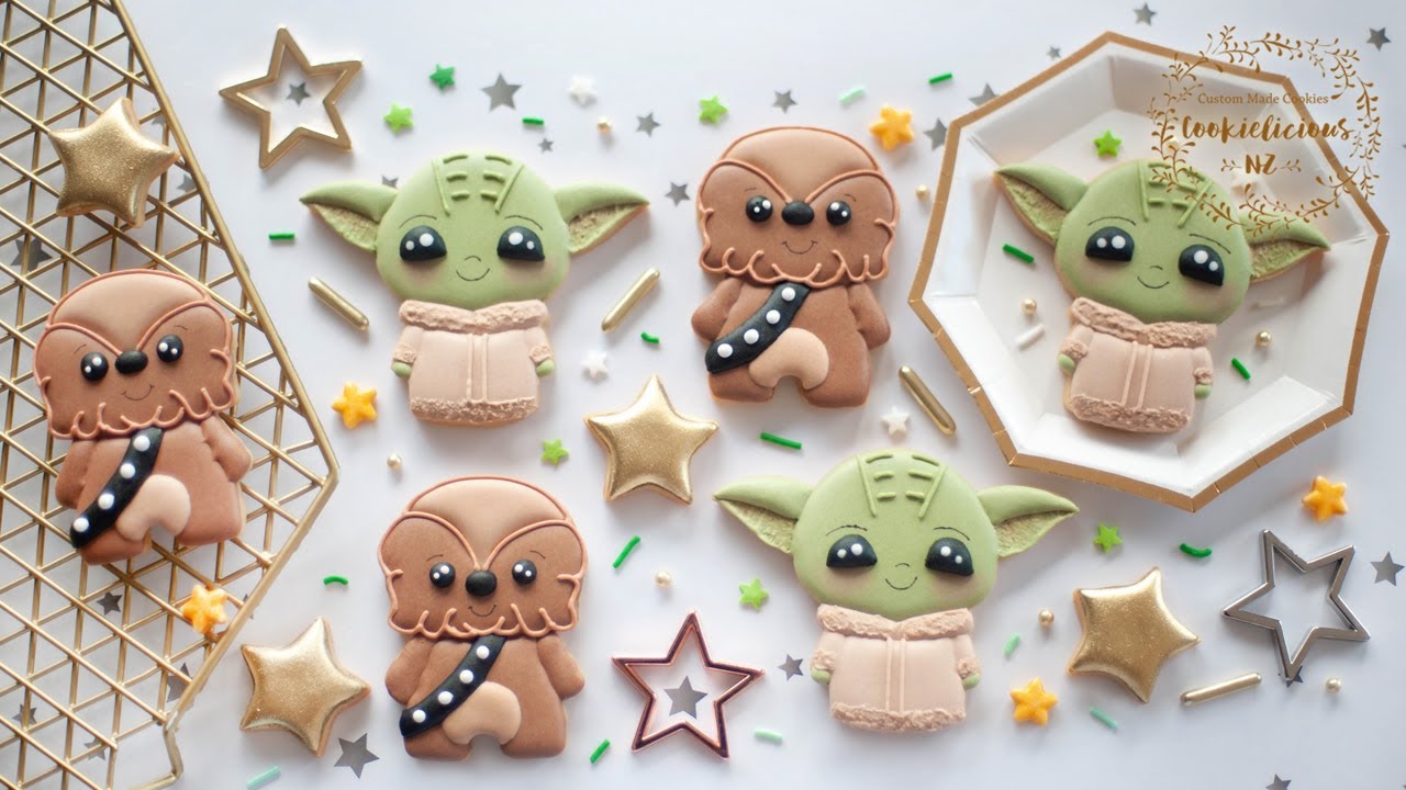 BABY YODA & CHEWIE Cookies ~ May the Fourth be with you ✨