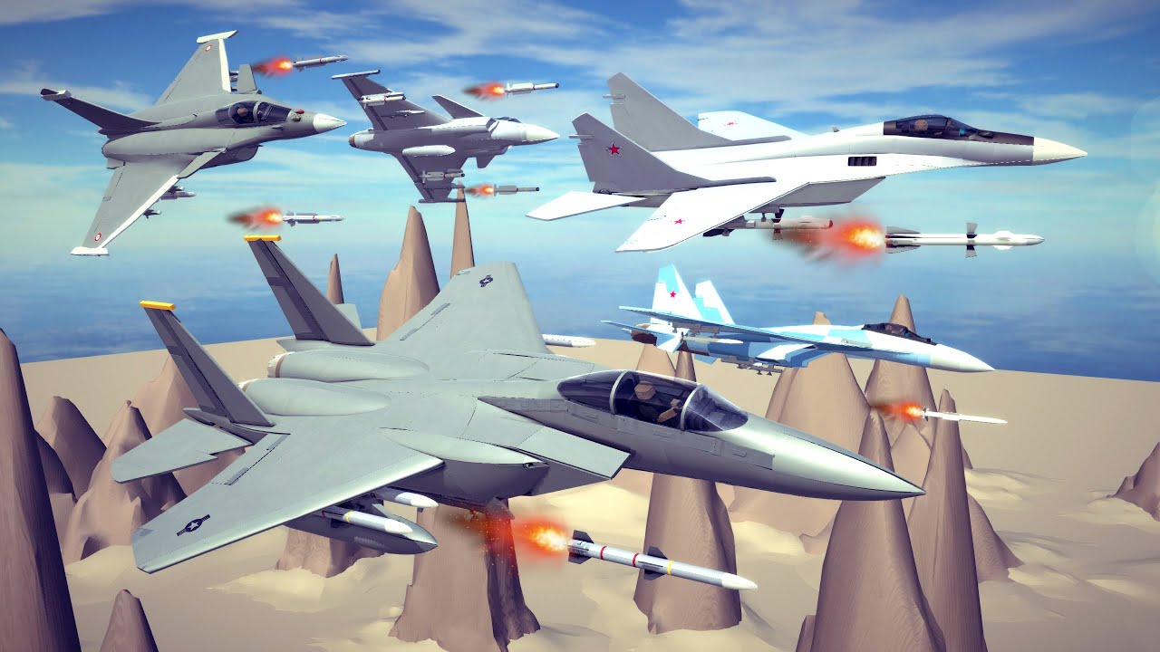 Air to Air Fighter Jet Combat #2 | Besiege