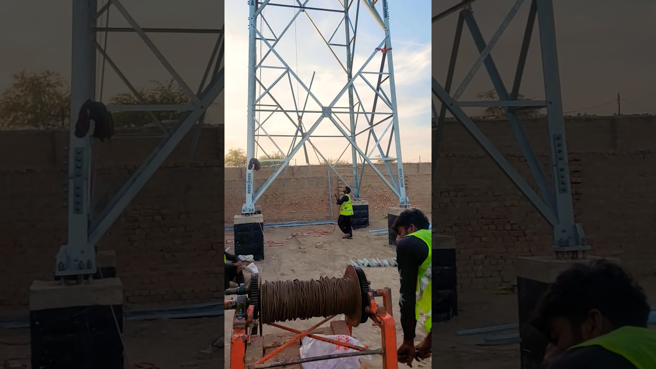 Building a Giant Mobile Tower Step-by-Step🗼| How They Build Massive Mobile Towers from the Ground Up