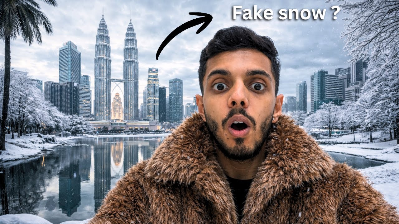 Artificial Snowfall in Malaysia | Twin Tower View😍🇲🇾