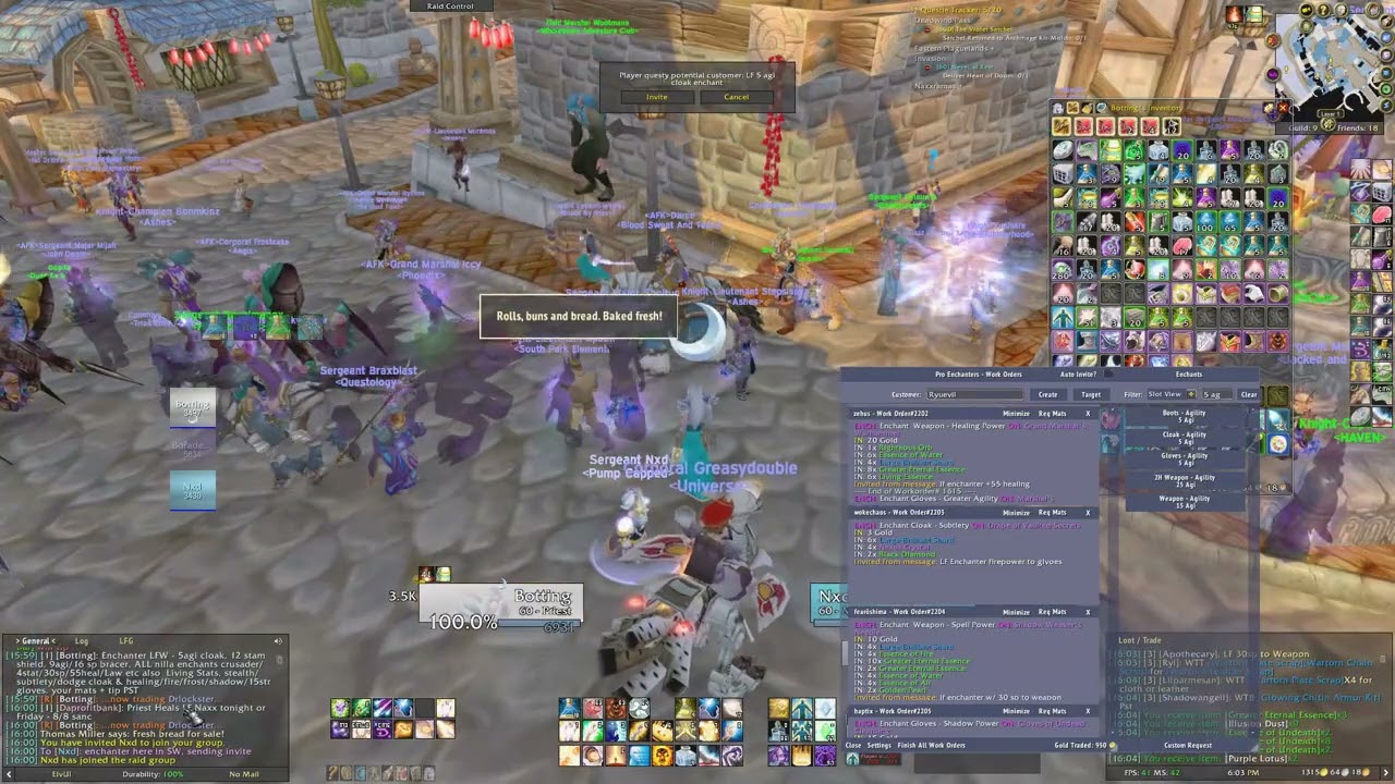 WoW SoD p7 enchanting in stormwind 20min