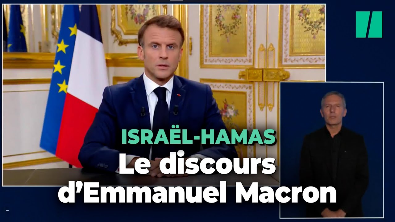 Le discours d’Emmanuel Macron aux Français, après les attaques du Hamas contre Israël