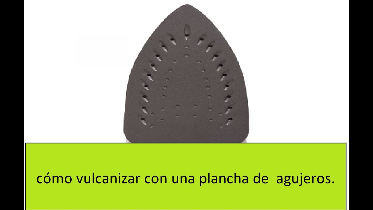 cómo vulcanizar con una plancha de  agujeros.
