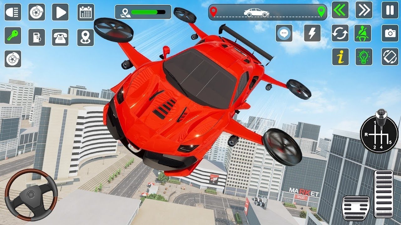 Flight Car Adventure - Car Stunts Tracks Racing 3D - Android GamePlay 😱🤯 #cardrivingstunts #viral 