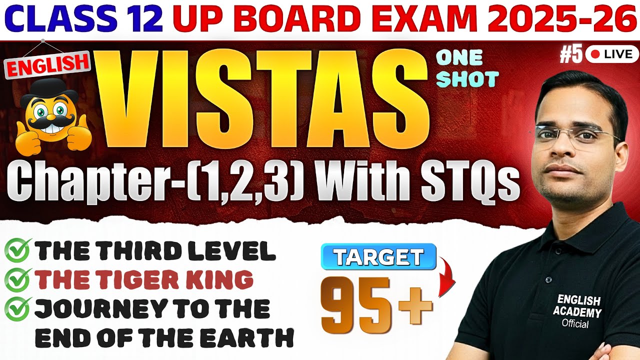 #5 VIJAY SERIES | VISTAS | CLASS 12 | ENGLISH | ONE SHOT | U.P.BOARD | CBSE BOARD | BOARD EXAMS2026