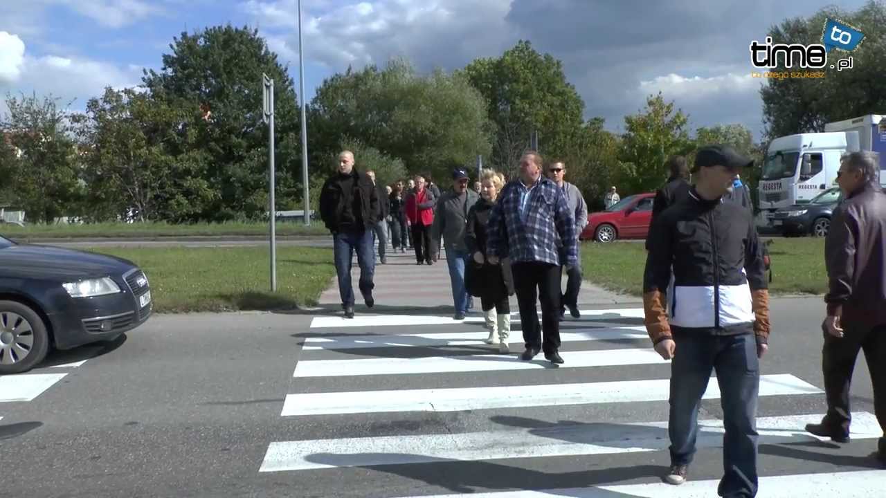 Protest przeciwko TIR-om w Tarnowie
