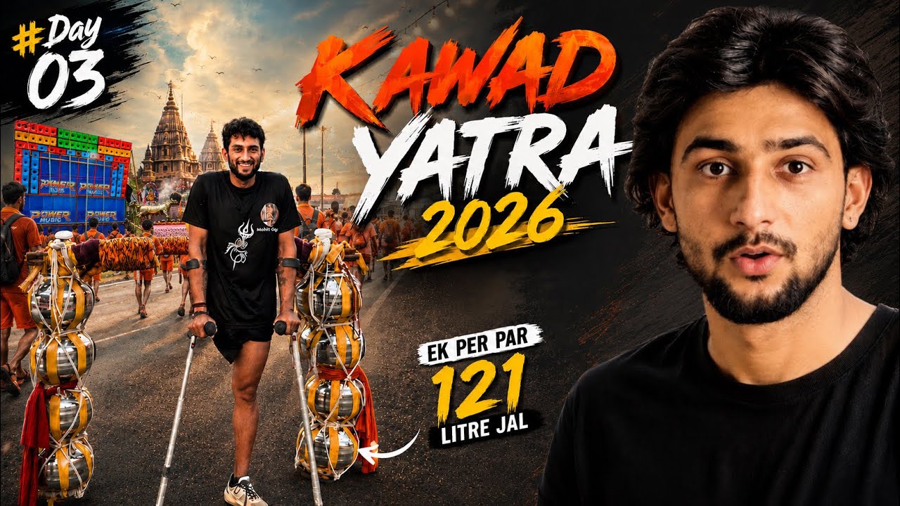 121 Litre Jal On One Leg 😱 | Kawad Yatra 2026 | Day 03