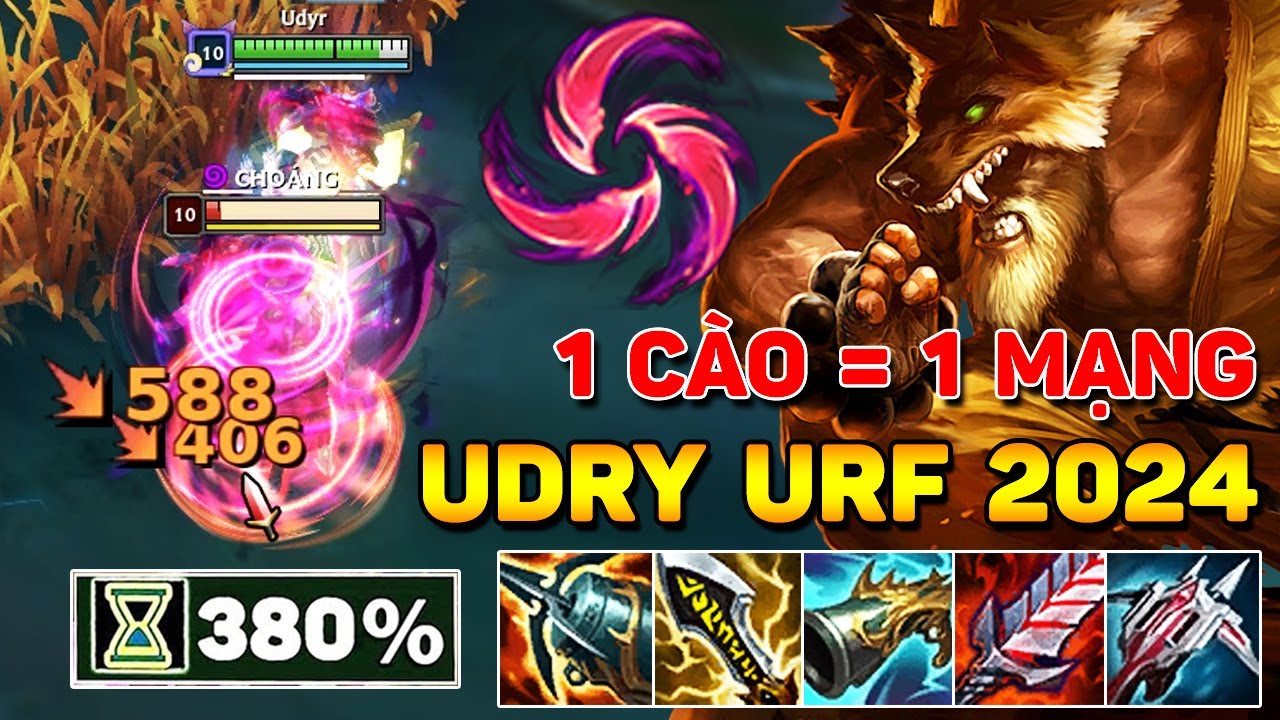 1 CÀO = 1 MẠNG KHIẾN ĐỊCH PHÁT KHÓC VỚI UDRY FULL CHÍ MẠNG + MƯA KIẾM QUÁ LỖI DAME TẠI URF 2024