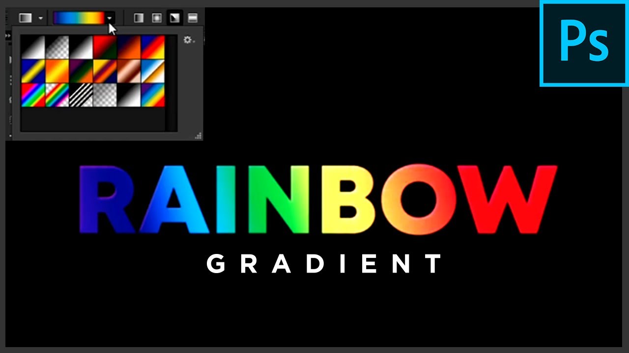 Rainbow gradient Adobe Photoshop ( Beginners Tutorial)