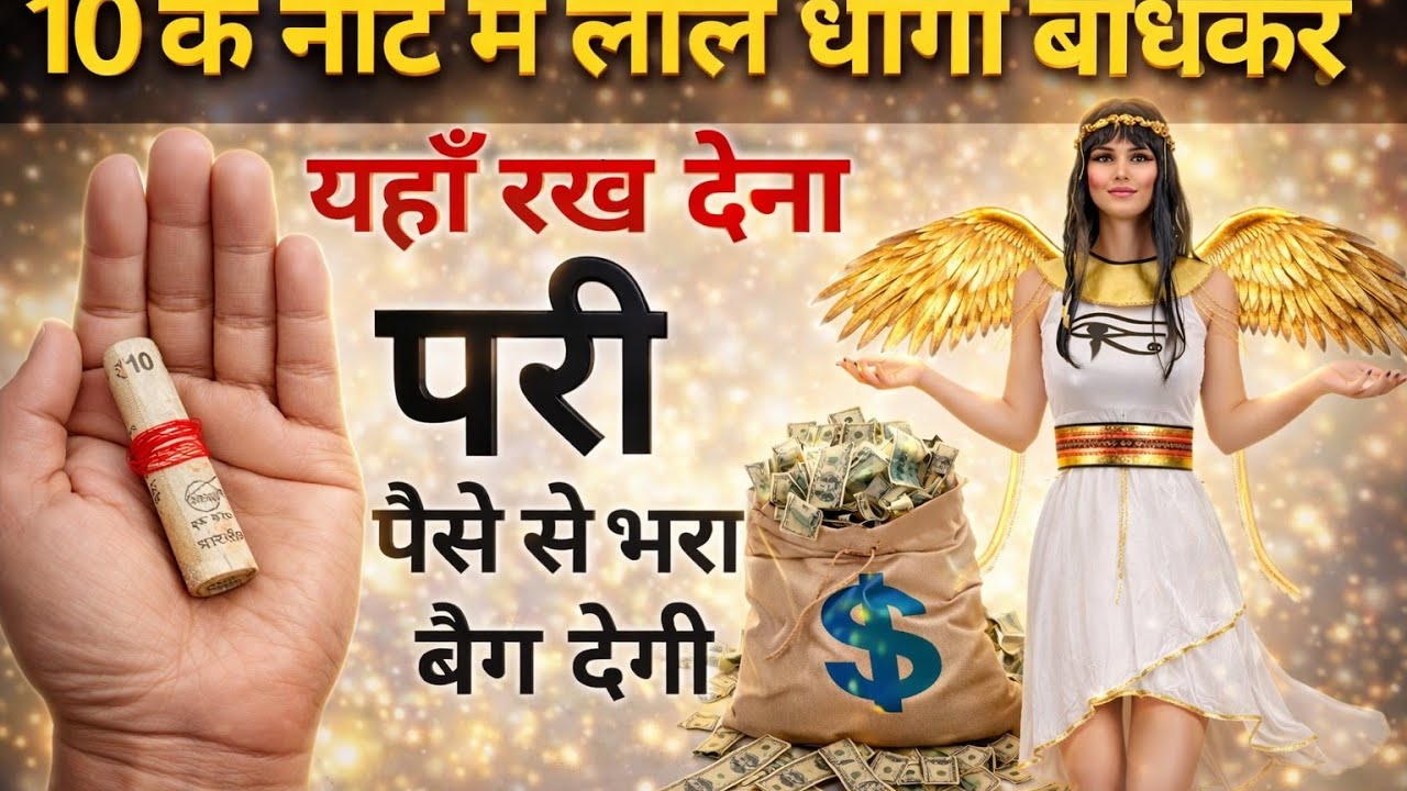 10 के नोट के ऊपर लाल धागा बांधकर यहां रख देना है | परी पैसे से बड़ा बैग देगी | Pari Ka Amal...