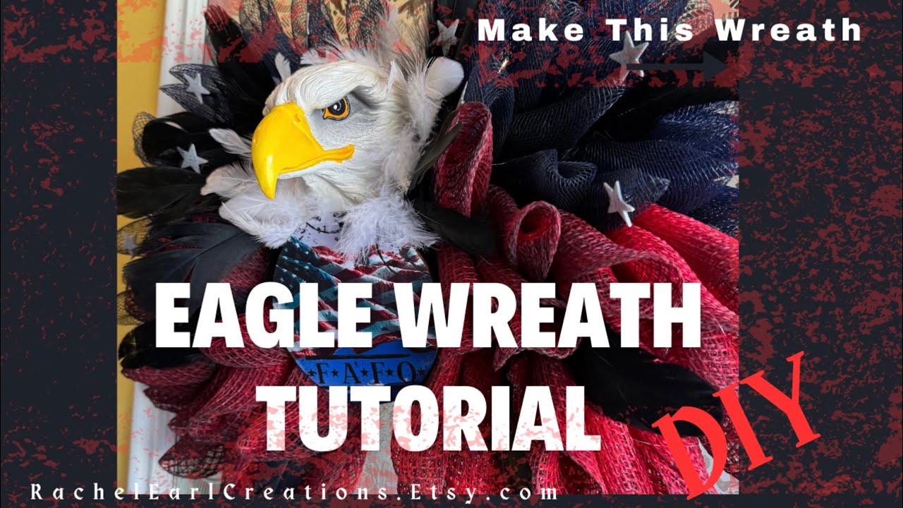 How to Make a Patriotic Eagle Wreath Bold Red, White & Blue DIY Door Decor