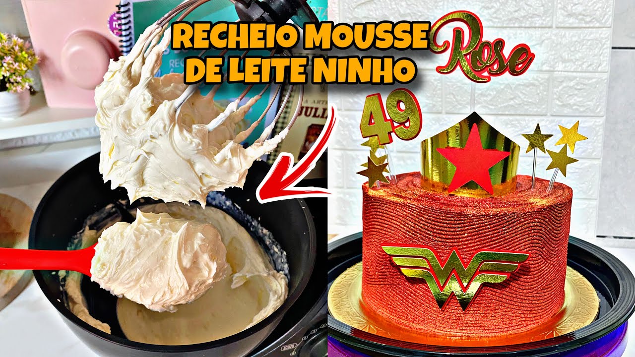 📝ANOTA AÍ! RECHEIO MOUSSE DE LEITE NINHO FÁCIL E MUITO ESTRUTURADO + BOLO WAVE CAKE FÁCIL