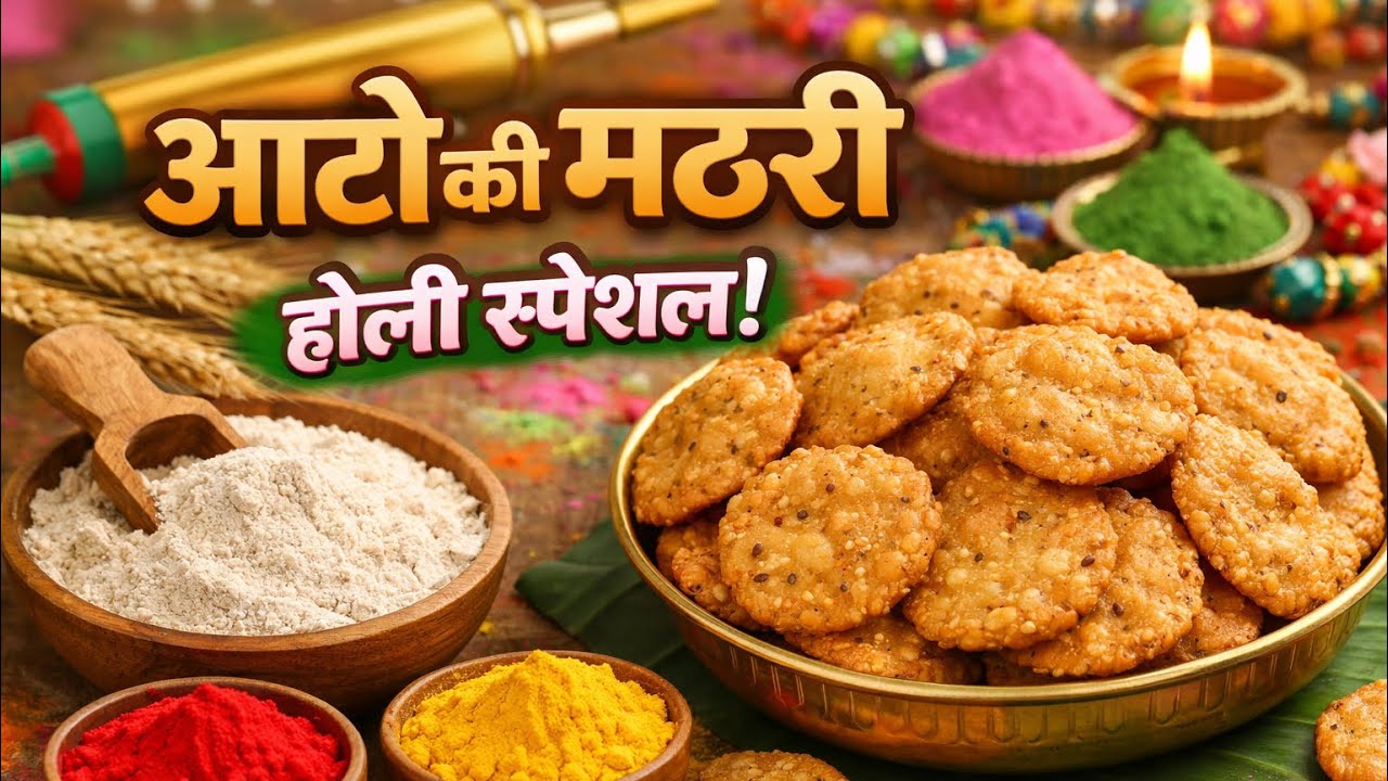 Holi Special Atte Ki Kurkuri Matthi Recipe | गेहूं के आटे की खस्ता मठरी घर पर बनाने की आसान विधि
