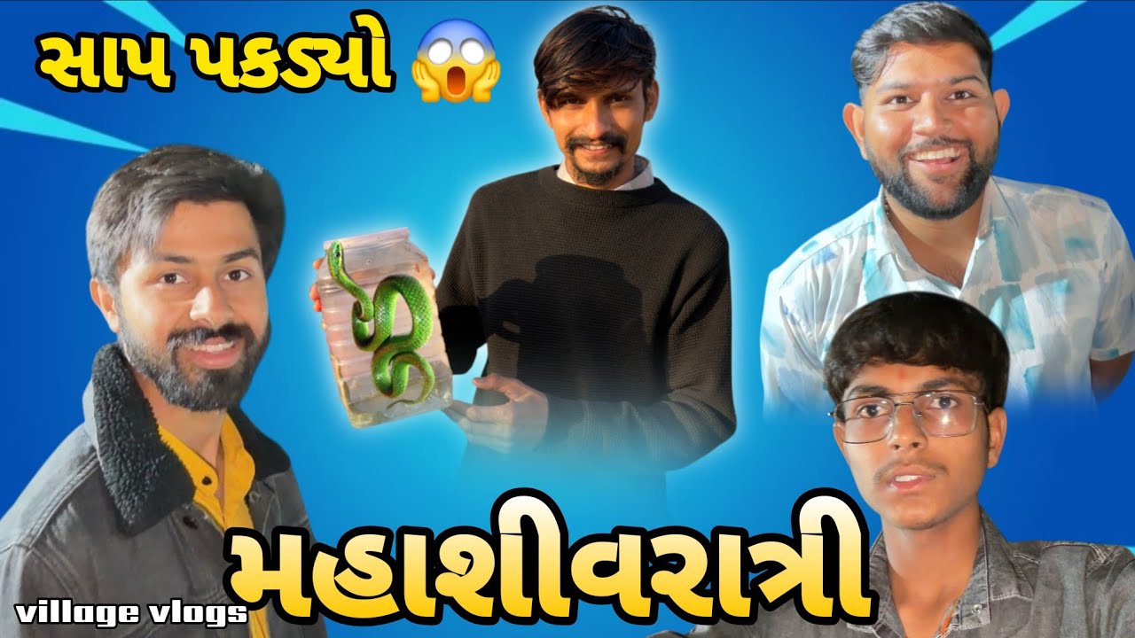 સાપ પકડ્યો 🐍 saap pakdyo || મહાશિવરાત્રી નો વરઘોડો ||village વ્લોગ @Mehanavlogs01 